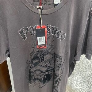 Parasuco Vintage Weekend Warrior Embellished Tee Sz 2X
